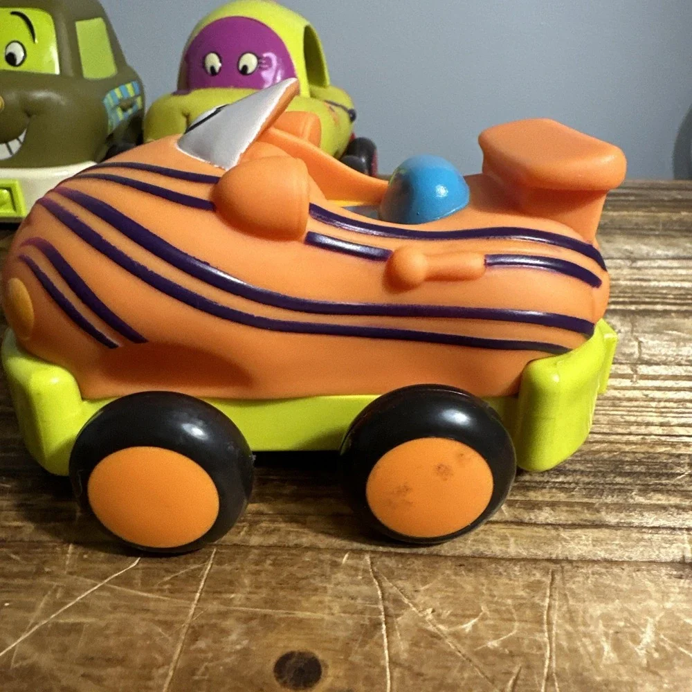 Just B You Baby Toy Cars Pull Back Action Clicking Wheels Set of 3
